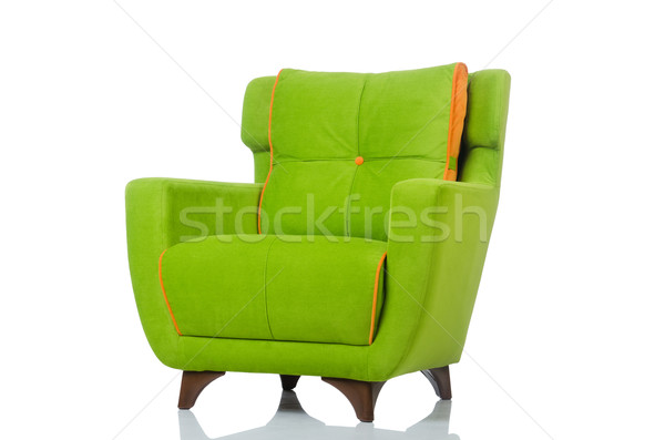 Grünen Sessel isoliert weiß Business Büro Stock foto © Elnur