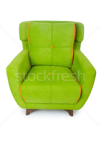 Yeşil koltuk yalıtılmış beyaz iş ofis Stok fotoğraf © Elnur