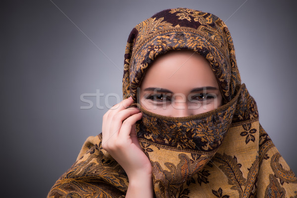 The young woman in traditional muslim clothing Stock photo © Elnur