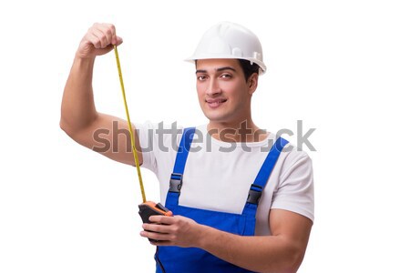 Man with axe isolated on the white Stock photo © Elnur