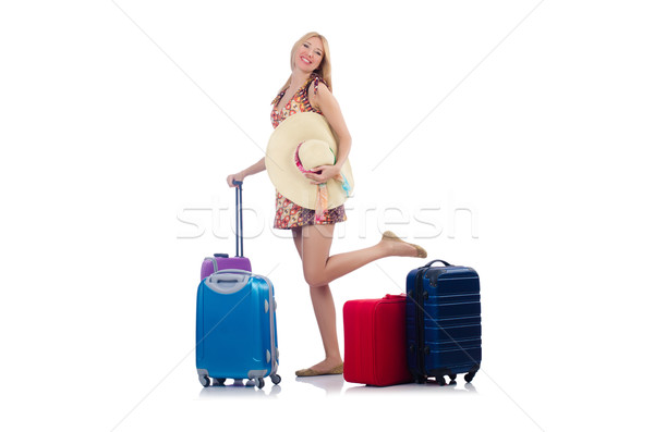 Woman preparing for travel on summer vacation Stock photo © Elnur