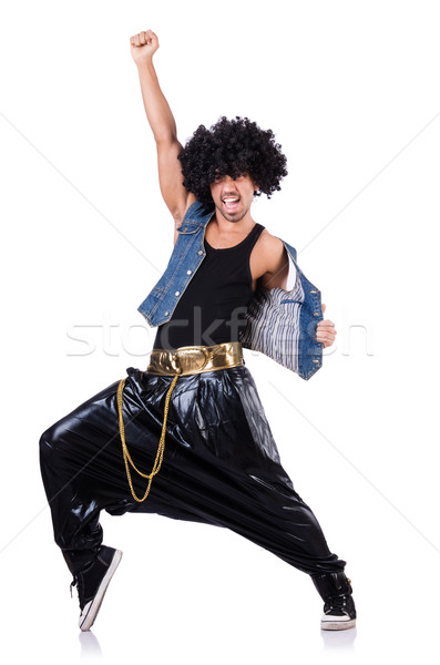 Rap táncos izolált fehér férfi tánc Stock fotó © Elnur