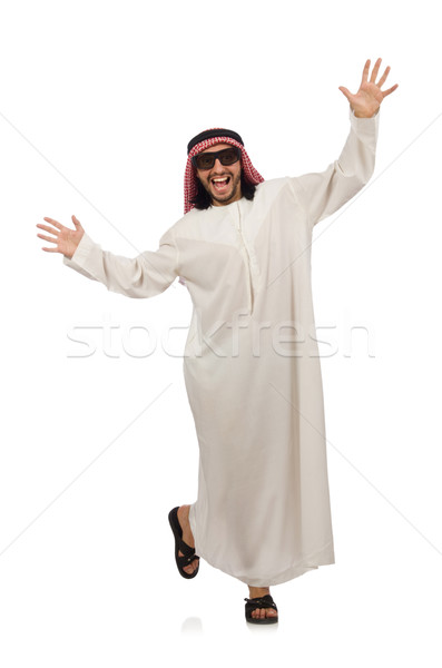Happy arab man isolated on white Stock photo © Elnur