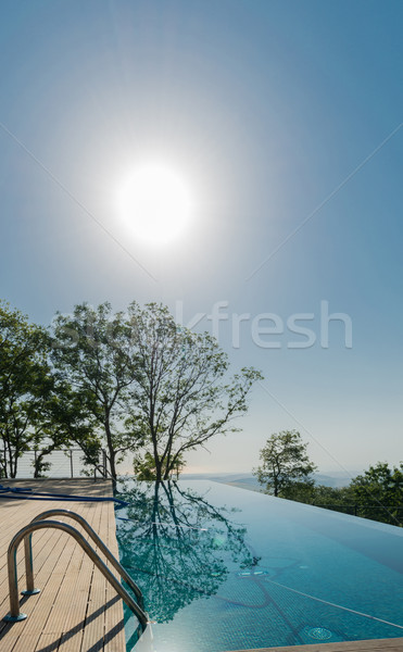Nieskończoność basen jasne lata dzień niebo Zdjęcia stock © Elnur