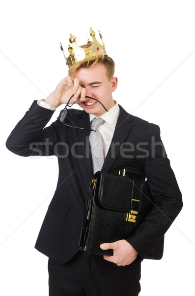 Concept of king businessman with crown Stock photo © Elnur