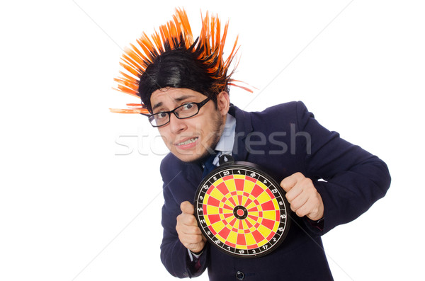 Funny man with mohawk hairstyle Stock photo © Elnur