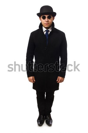 Man wearing black coat isolated on white Stock photo © Elnur