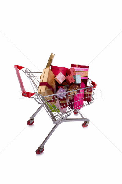 Shopping cart trolley isolated on the white background Stock photo © Elnur