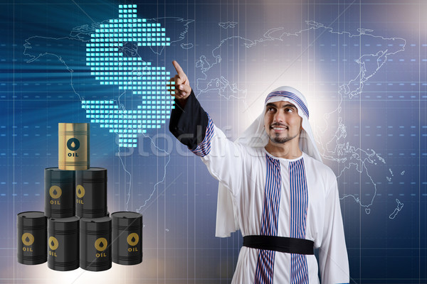 Arab businessman in oil price business concept Stock photo © Elnur