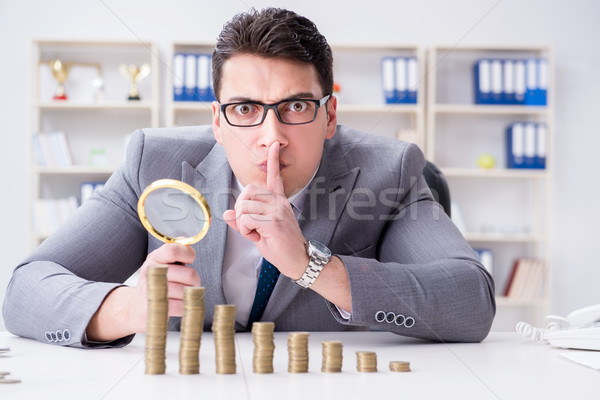 The businessman with golden coins in business growth concept Stock photo © Elnur