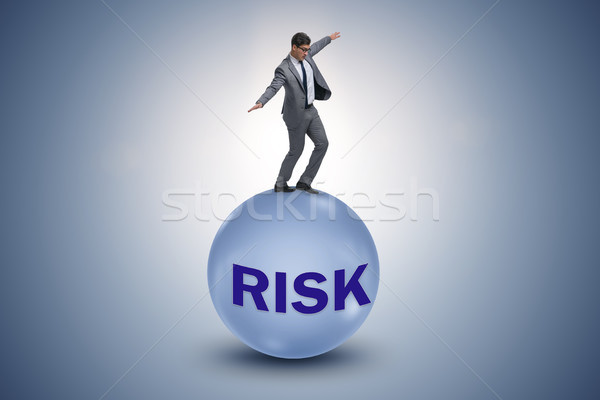 Fiatal üzletember üzlet kockázat bizonytalanság férfi Stock fotó © Elnur
