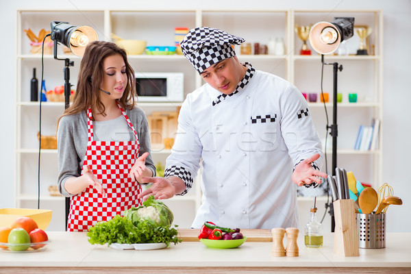 Food cooking tv show in the studio Stock photo © Elnur