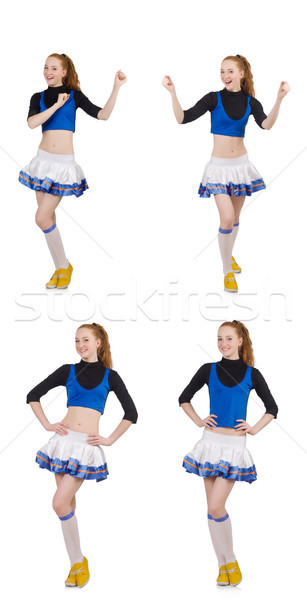 Cheerleader isolated on the white background Stock photo © Elnur