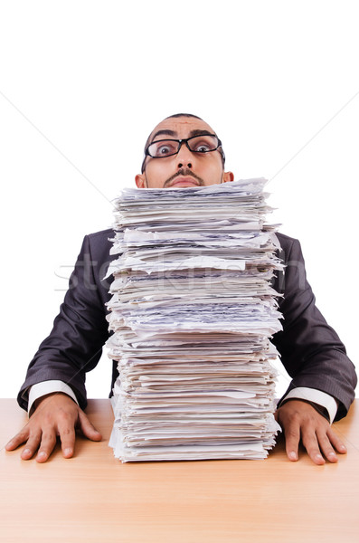 Man with too much work to do Stock photo © Elnur