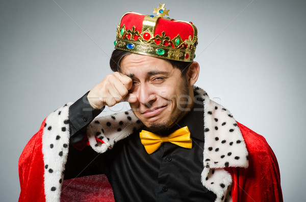Concept with funny man wearing crown Stock photo © Elnur