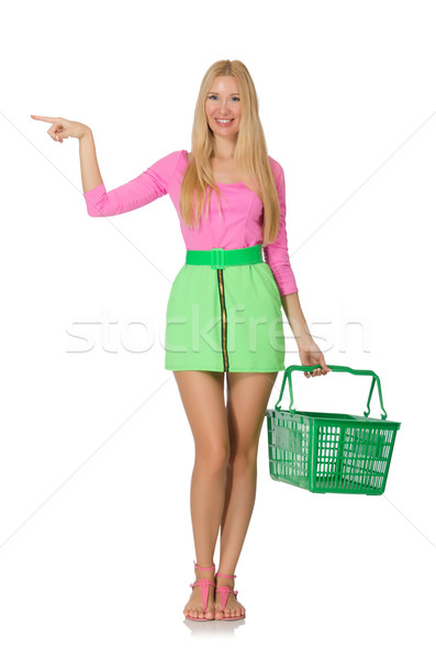 Woman in shopping concept isolated on white Stock photo © Elnur