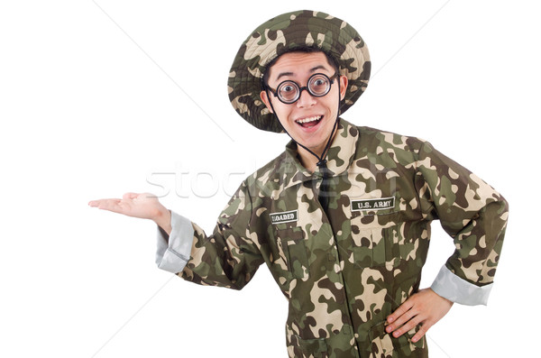 Сток-фото: смешные · солдата · военных · человека · зеленый · войны
