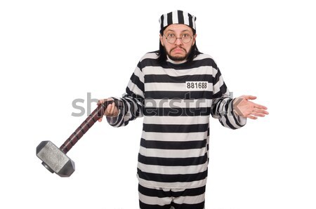 Prison inmate with axe and spade Stock photo © Elnur