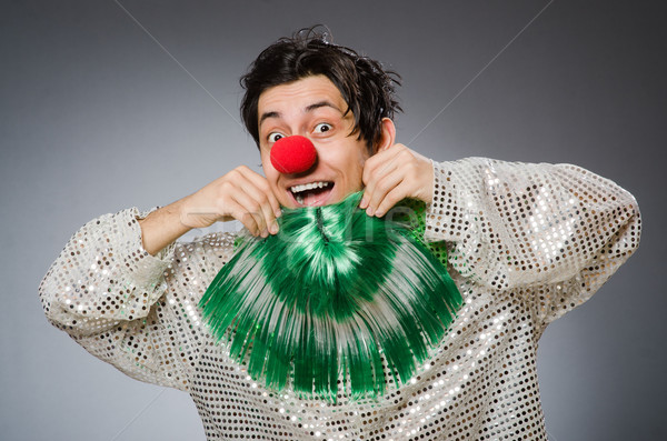 Funny man with mohawk hairstyle Stock photo © Elnur