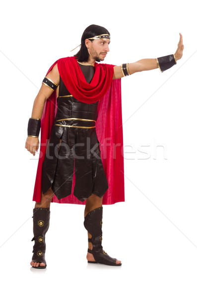 Gladiator isolé blanche homme rouge vêtements [[stock_photo]] © Elnur