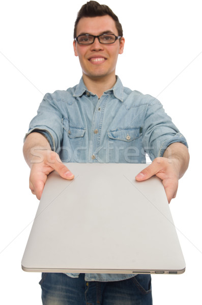 Young male student isolated on white Stock photo © Elnur
