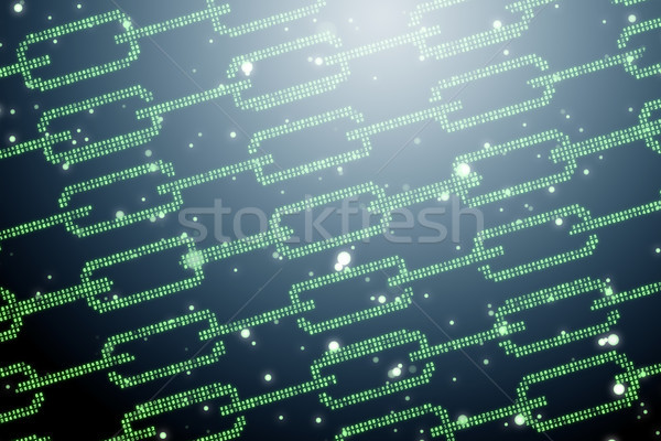Blockchain concept as futuristic idea of database - 3d rendering Stock photo © Elnur