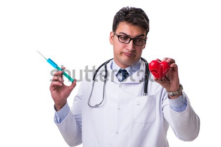 Medic inimă izolat alb sânge sănătate Imagine de stoc © Elnur