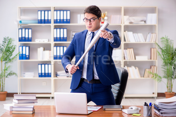 Stockfoto: Boos · agressief · zakenman · kantoor · man · werk