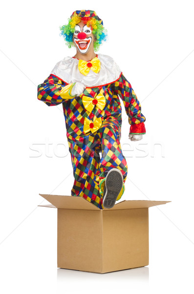 Clown jumping out of the box Stock photo © Elnur