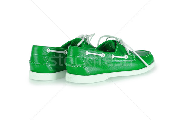 моде мужчины обувь белый фон зеленый Сток-фото © Elnur