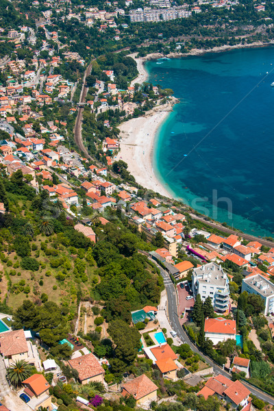 Aerial view of Menton town in French Riviera Stock photo © Elnur