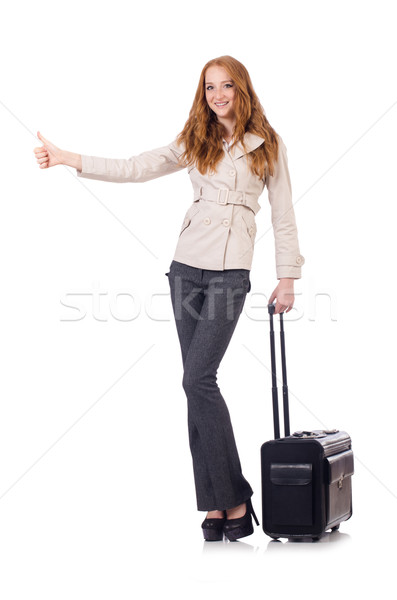 Travel vacation concept with luggage on white Stock photo © Elnur