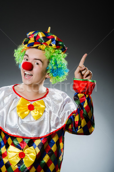 Funny Clown Humor Lächeln Spaß hat Stock foto © Elnur