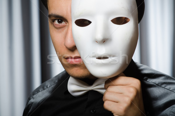 смешные маске фон безопасности бизнесмен Сток-фото © Elnur