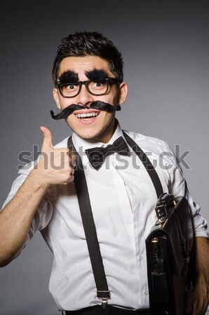 Sorridente homem óculos de sol cinza sorrir cara Foto stock © Elnur