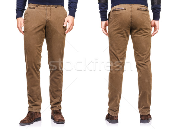 [[stock_photo]]: Mode · pantalon · blanche · modèle · Shopping · affaires