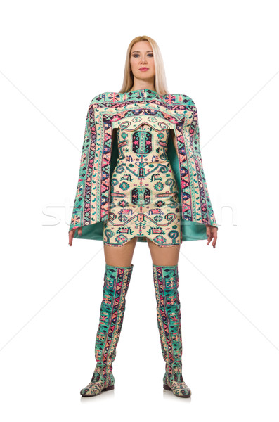 Model wearing dress with Azerbaijani carpet elements isolated on Stock photo © Elnur