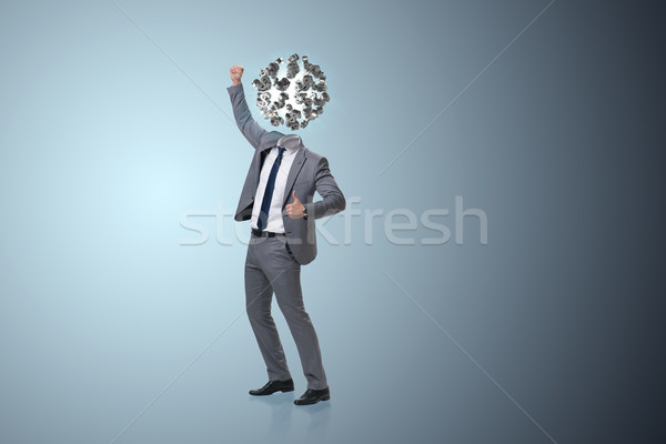The businessman with dollars instead of head Stock photo © Elnur
