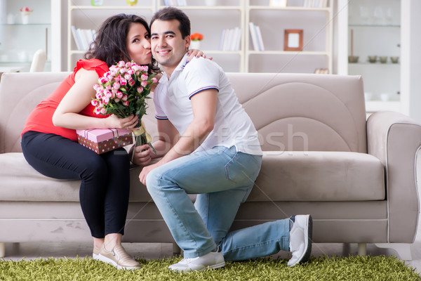 Young couple family expecting a baby Stock photo © Elnur