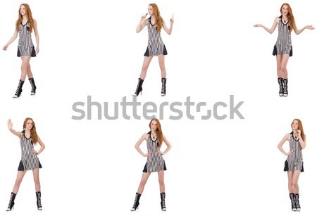 Stockfoto: Zwangere · vrouw · afbeelding · geïsoleerd · witte · mode