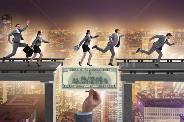 Financial concept crossing dollar bridge Stock photo © Elnur