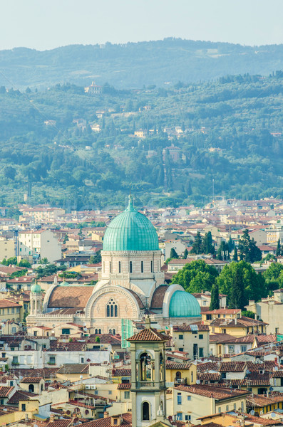 Jewish Synagogue of Florence from top Stock photo © Elnur