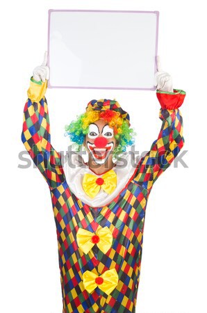 Clown hoelahoep geïsoleerd witte glimlach gezicht Stockfoto © Elnur