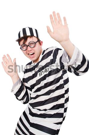 Convict criminal in striped uniform Stock photo © Elnur