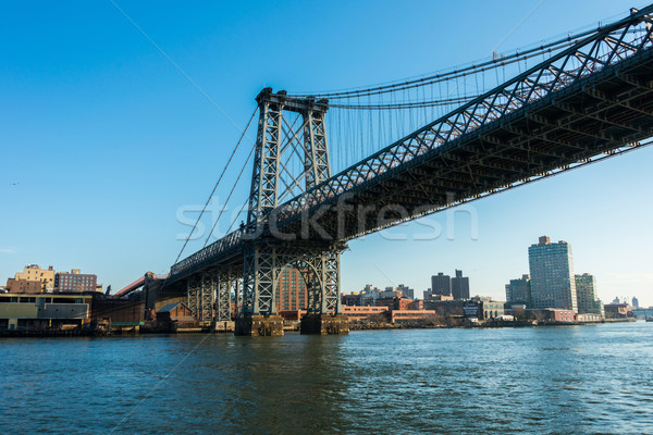 Manhattan bridge on summer day Stock photo © Elnur