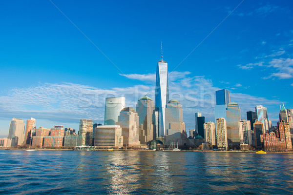 Panorama centro de la ciudad Manhattan negocios cielo edificio Foto stock © Elnur