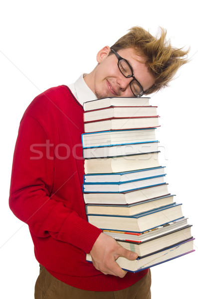 University student with book isolated on white Stock photo © Elnur