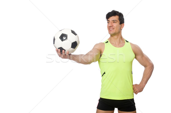 Férfi futball izolált fehér férfi fehér sport Stock fotó © Elnur
