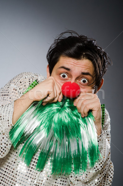 Funny man with mohawk hairstyle Stock photo © Elnur