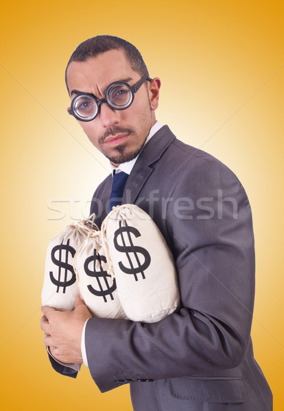 Stockfoto: Man · geld · blanke · man · business · kantoor · gezicht